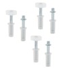 6Pcs Bi-fold Door Hardware Kits, Top Roller Guide Wheel and