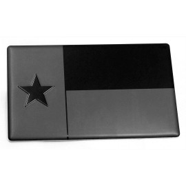 Texas State Metal Flag Auto Emblem for Cars Trucks (5"x3", Black 1-Pack)