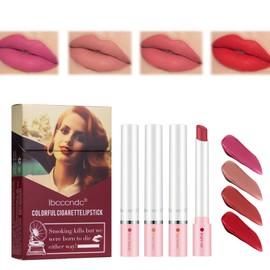 Lip Gloss Sets For Teenage Girls Lipstick Sets For Women,4 Colors Matte Lipstick Set High Pigmented Velvety Long Lasting Waterproof Matte Lip Stick, Lipstick For Women Makeup Set