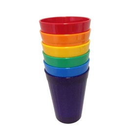 Set of Children's Coloured Tumblers Reusable Virtually Unbreakable Dishwasher Safe