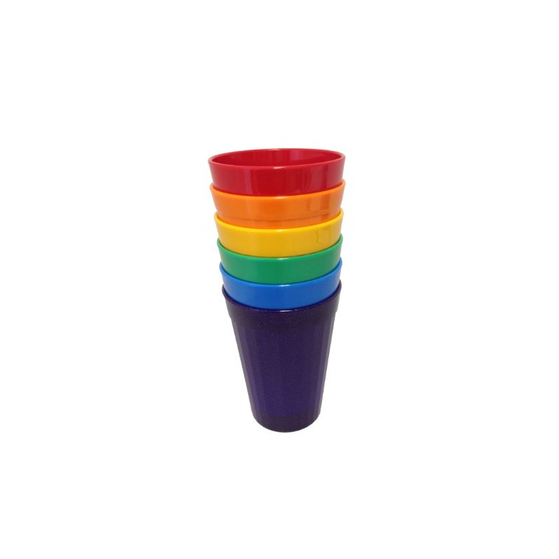 Set of Children's Coloured Tumblers Reusable Virtually Unbreakable Dishwasher Safe