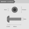 (15 Sets) M6-1.0 x 60 mm Allen Screws and Nuts