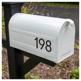 Discovered Designs – Premium Individual 3D Acrylic Mailbox Number – Self Stick – Long Lasting – Weatherproof – Made in USA (Black)