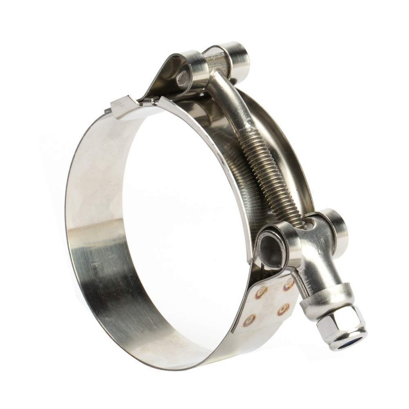 ISPINNER 2 Pack 3.5 Inch Stainless Steel T-Bolt Hose Clamps,