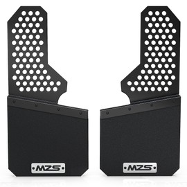 MZS Mud Flaps Splash Guards Compatible with F150 F250 F350 Super Duty/Silverado Sierra/Ram/Tacoma 4Runner Tundra/Titan XD Trucks, Offset Fender Mudflaps Mudguards, Front or Rear, Pack of 2