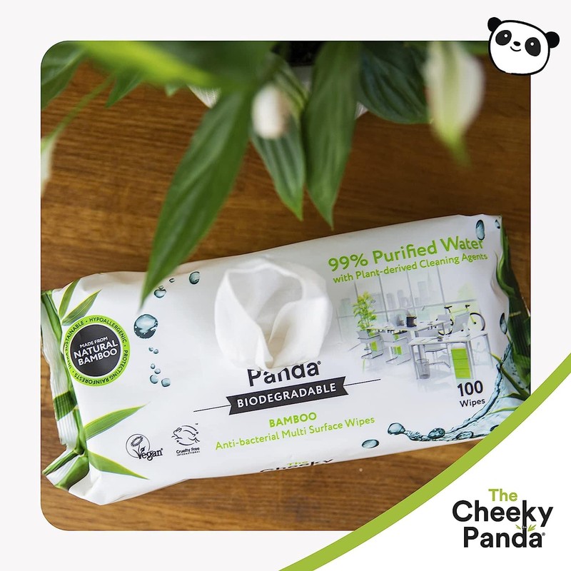 The Cheeky Panda Bamboo Antibacterial Wipes | Pack of 90