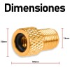 2 Adaptadores Valvula Francesa - Americana Empaque Kit Cobre Presta