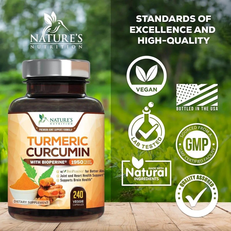 Turmeric Curcumin Con Bioperina 1950mg Cúrcuma | 240 Caps.