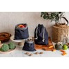 Nuts Jeans Fruit and Vegetable Bags with Drawstring, Set of