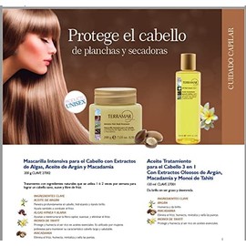Terramar  SET DE PROTECCIN INTENSIVA para cabellos con BAJA KERATINA  SET con 1.- OLEO TERRAMAR tratamiento reparador para cabello maltratado 3 en 1, 