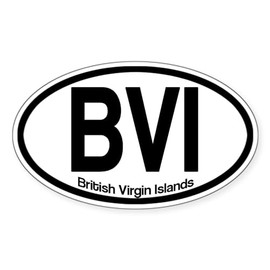 CafePress British Virgin Islands Oval Car Bumper Sticker