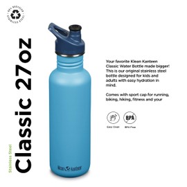 Klean Kanteen Klean Kanteen-1008441 Bottle Hawaian Ocean Stainless Steel One Size Black