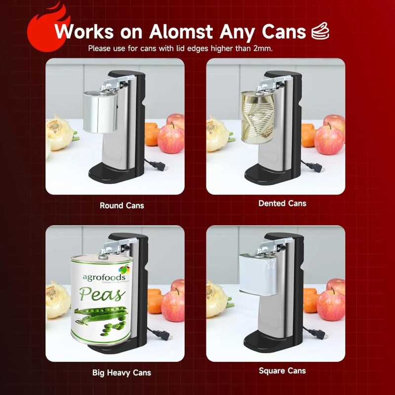 Davivy Heavy Duty Electric Commercial Can Opener Automatic Smooth Edge