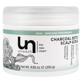 Unwash Charcoal Detox Scalp Scrub Shampoo: Gently Exfoliates, Removes Build-Up and Soothes Itchy Scalp with Tea Tree Oil + Peppermint