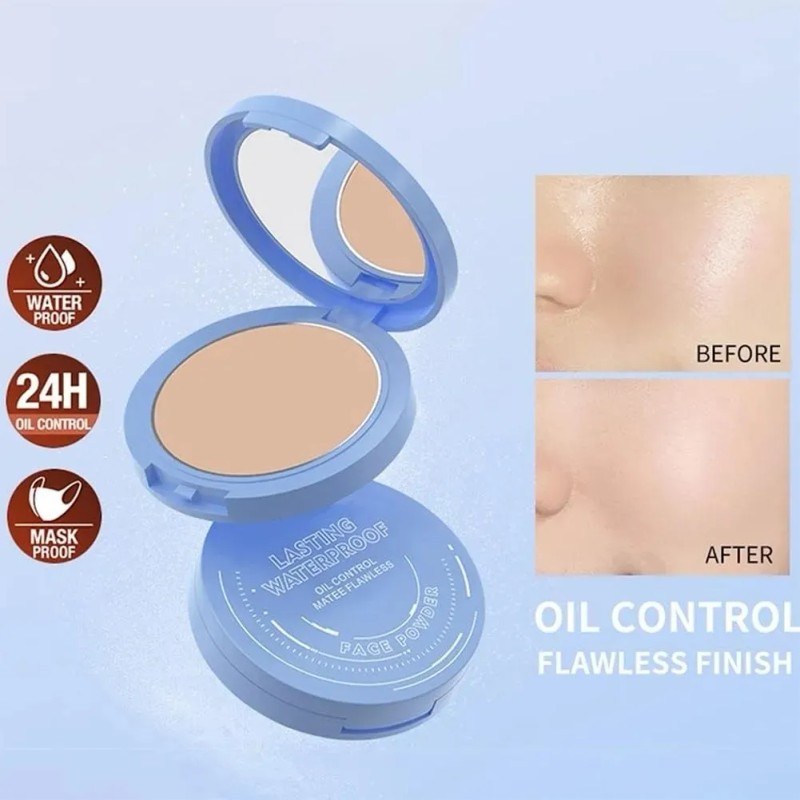 Base De Maquillaje Polvo Compacto Fijador Matte