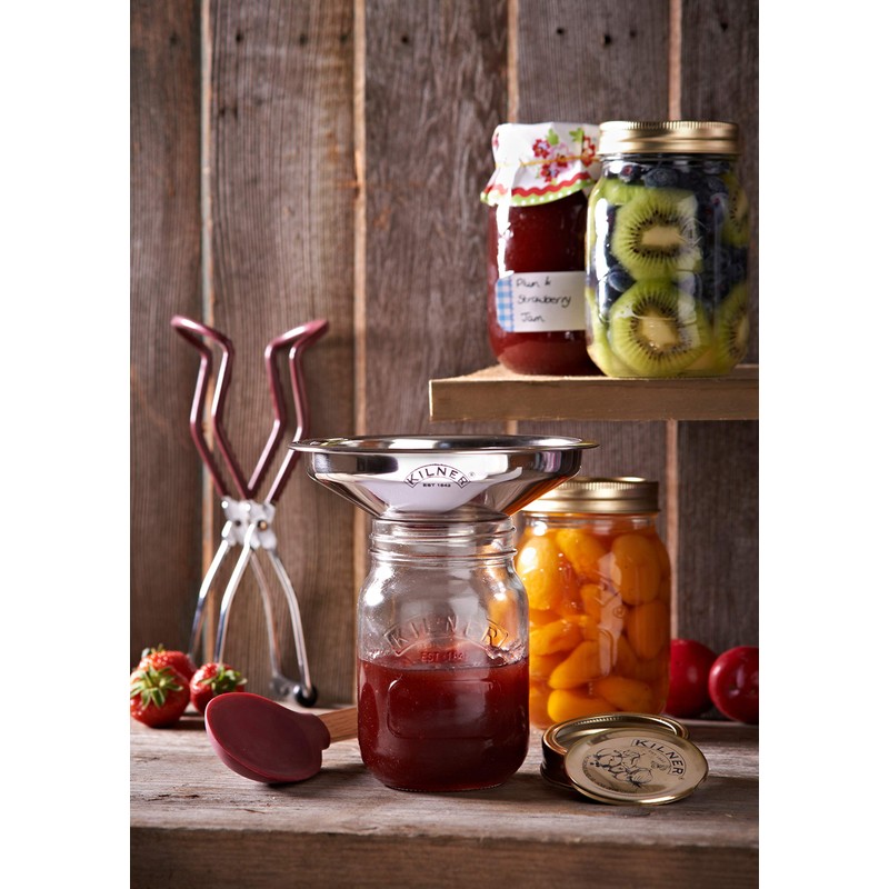 Kilner Stainless Steel Easy Fill Jam Jar Funnel, 14 x