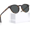 CARFIA Gafas de Sol Redondas para Mujer Rostro Pequeño Acetato