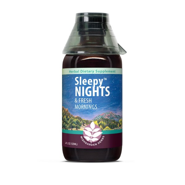 WishGarden Herbs Sleepy Nights & Fresh Mornings - Herbal Sleep Aid Tincture, Organic Sleep Supplement Supports Healthy Sleep Cycles Naturally Without Melatonin, Kava or Valerian (4oz)