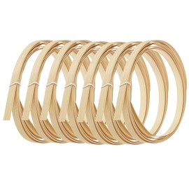 Framendino, 7 Rolls Bamboo Strips Flat Cane Reed Natural Bamboos Sticks 10mm Wide Strip Coil Flat Reed for Basket Wicker Weaving Making Supplies DIY Crafts