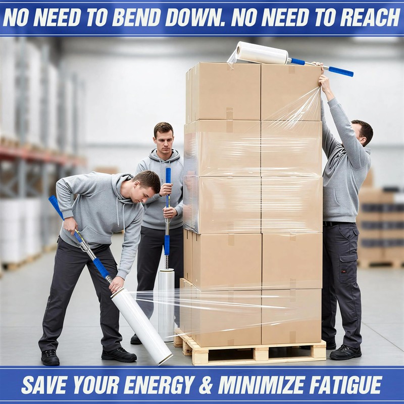 Long Handle Pallet Stretch Wrap Dispenser, Stretch Wrap Dispenser for