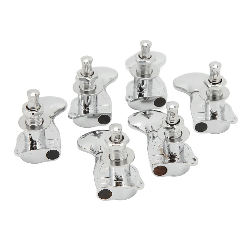 1:18 Gear Ratio Guitar Tuners Knob Enclosed Robust Silver Electric