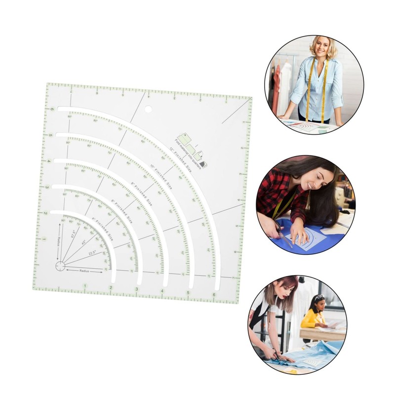 TEHAUX Acrylic Quilting Ruler Durable Patchwork Tailor Ruler for DIY