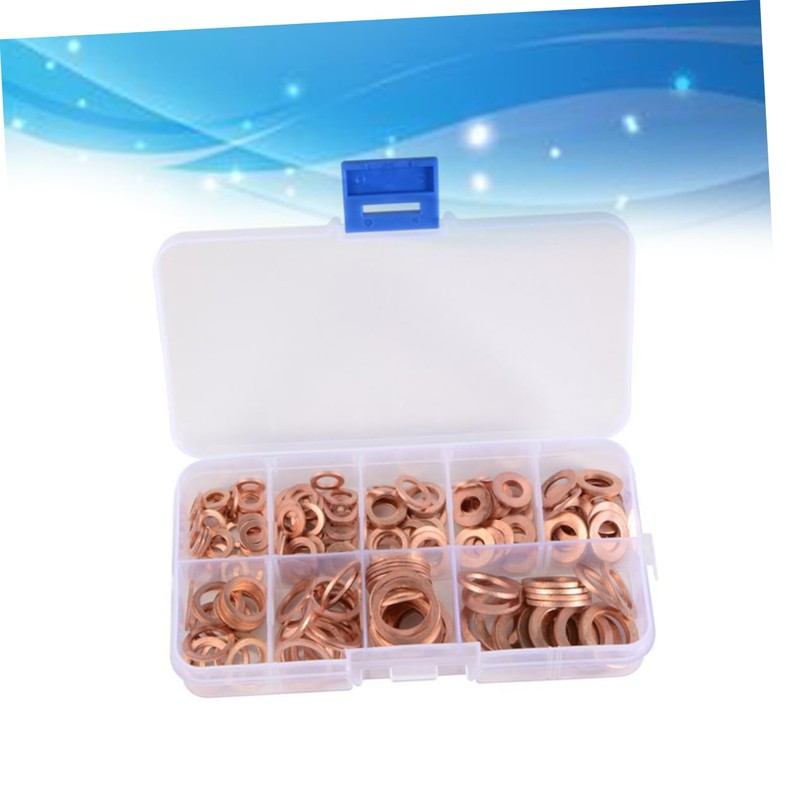 CHILDWEET Seal Cover Flat Washer Kit 200pcs Set Sealing Ring