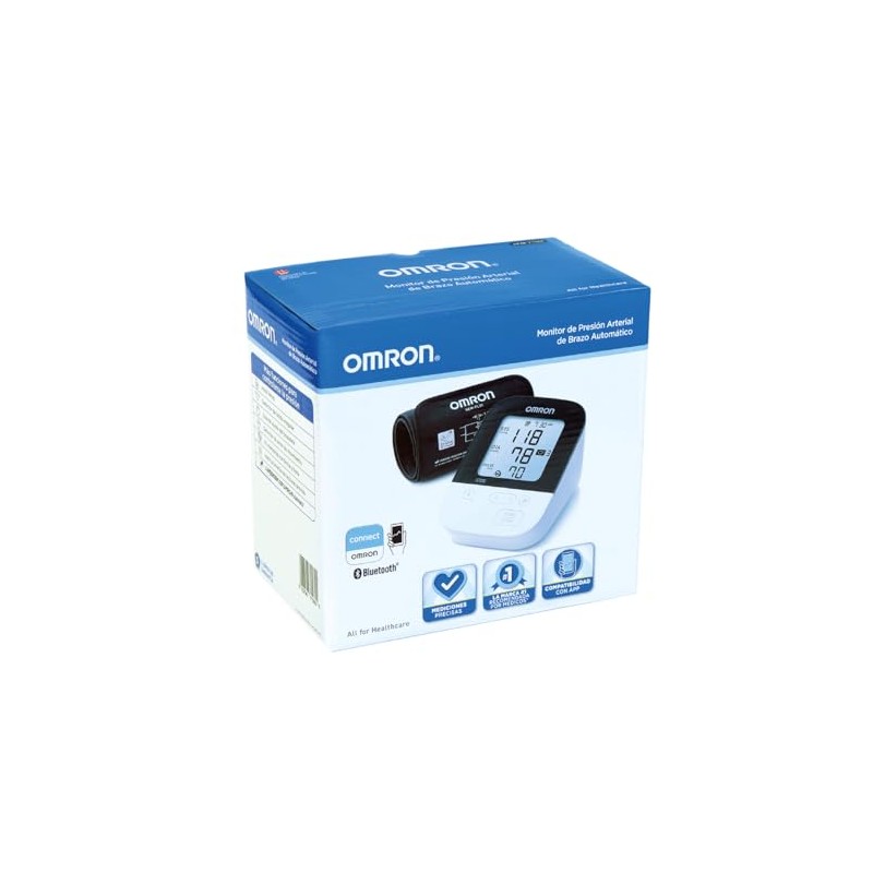 OMRON Baumanómetro digital de brazo 7156T con Bluetooth y brazalete
