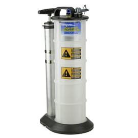 Mityvac 7201 2.3 Gallon Fluid Evacuator Extractor and Dispensing Pump, Push Button, Manual Operation, Chemical-Resistant Polyethylene, Automatic Overflow Prevention, Quick-Drain Spout, Large Base