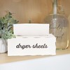 AuldHome Design Dryer Sheet Dispenser; Countertop Rustic White Fabric Softener