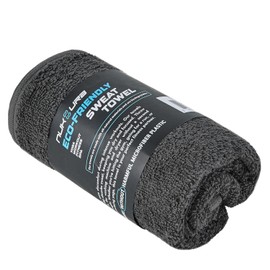 NUKURA - Toalla de sudor de 12 x 40 pulgadas, 100% algodón para gimnasio, extra suave y duradera, ideal para correr, caminar, yoga, pickleball, padel, toallas de cuello gris, 450 g/m²