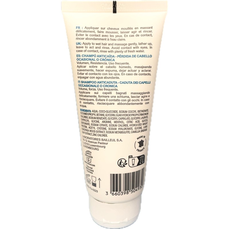 Bailleul Cystipahne Anti Hair Loss Shampoo Volume Resistance Frequent Use