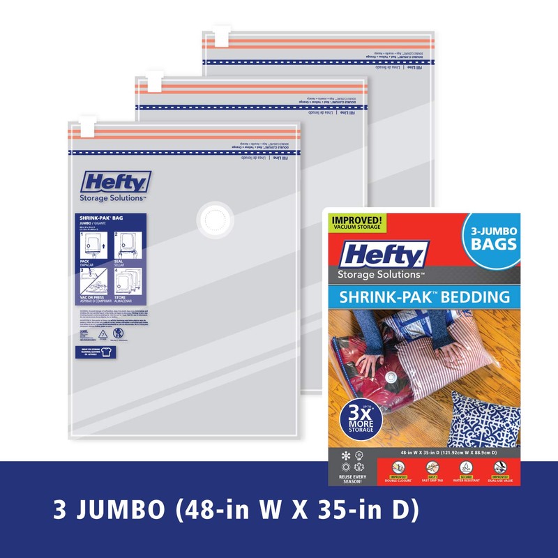 Shrink-Pak Space Bags Vacuum Storage Bags for Bedding Jumbo Compression