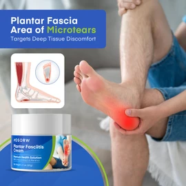 AOSORW Plantar Fasciitis Relief Cream - Natural Herbal Formula for Foot, Heel Spur, Ankle, Leg & Hand Discomfort - Premium Health Care Products - 60g / 2.1 Oz
