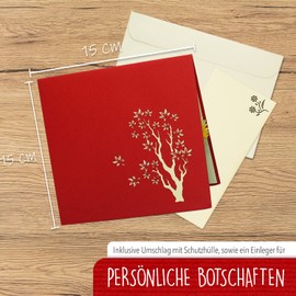 LINPOPUP®, LIN17588, Pop Up Cards Tree, Pop Up Card Nature, Pop Up Cards Birthday, Pop Up Birthday Card, Greeting Card Tree, Sympathy Card, Birthday Cards, Voucher Japan Maple, N344