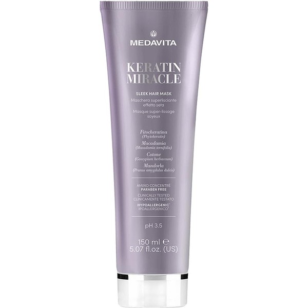 Medavita | Keratin Miracle Sleek Hair Mask, 150ml, Restructuring Hair