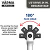 VÄRMA 1/2” Drive 24-Inch Breaker Bar with 180° Pivot Flex