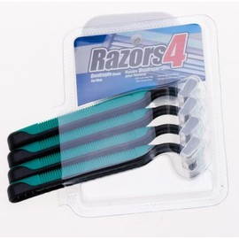 Lxlu Modern Green Disposable Razors, 2 Blade, 4 Count, Unisex-Adults