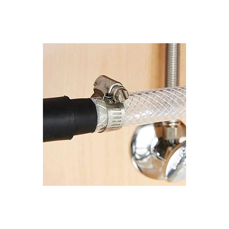 Hose Clamps Adjustable Pipe Clamps (Pack of 10) Galvanised Worm