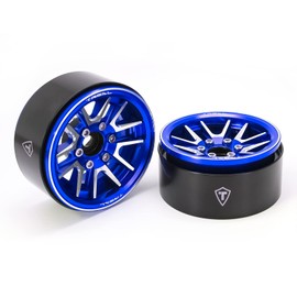 TREAL 1.9" Beadlock Wheel Rims (4pcs) for 1:10 RC Crawler Axial SCX10 III SCX10 II TRX-4 RC Car -Type L (Blue)