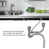 Expandable All-in-One Sink Drain Pipe, P Siphon Pipe for Double