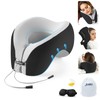 JIAAO Travel Pillow Memory Foam for Airplanes - Neck Pillow