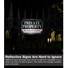No Trespassing Signs Private Property,(2 Pack)10x7 Inch Rust Free Aluminum