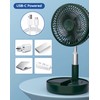 Primevolve Battery Operated Fan,Portable Rechargeable USB Floor Table Desk Fan