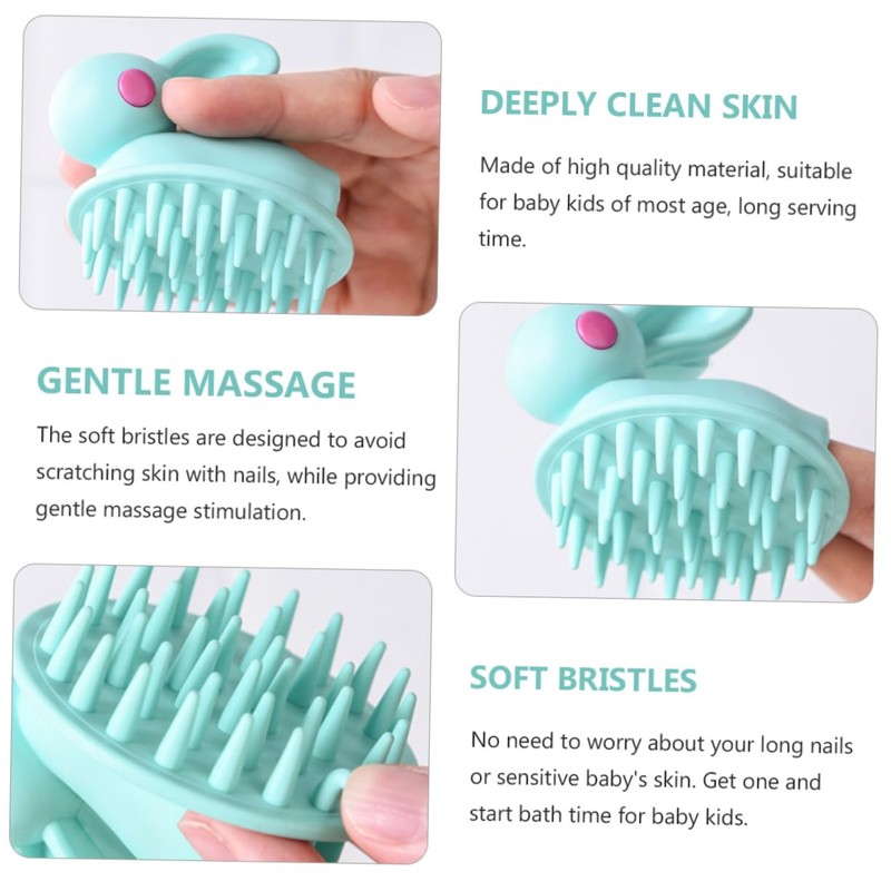 Ipetboom 6pcs Shower Massaging Brush Soft Scalp Shampoo Brush for