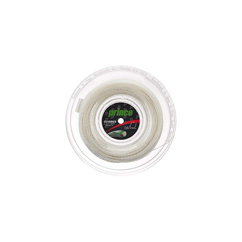 Prince Synthetic Gut w/Duraflex 16g White Tennis String Reel