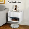 Floating Nightstand Bedroom Bedside Table - Wood Night Stand Set