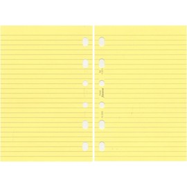 Filofax Pocket Ruled Notepaper - Yellow