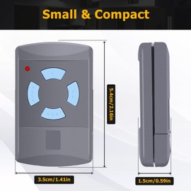 Set of 2 Garage Door Opener for Hörmann hsm4-868, Remote Control Garage Door 868.30 MHz 4 Channels for Hörmann HSM 2/4, HSM4-868 HSE2-868 HS4-868