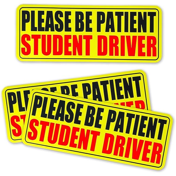 3pcs Student Drive Magnet for Car, Please Be Patient Student